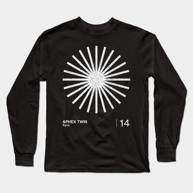 Aphex Twin / Minimalist Graphic Artwork Design Long Sleeve T-Shirt by saudade